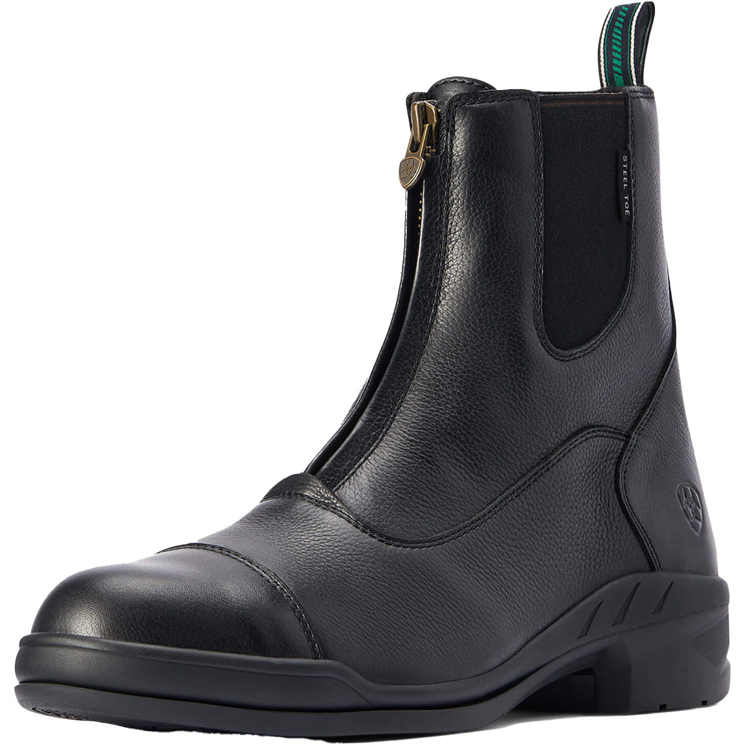 Ariat Mens Heritage IV Zip Steel Toe Short Paddock Boot 10042547 - Black